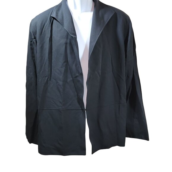 Jones New York Black Blazer Jacket Size Large L 12/14 Virgin Wool / Rayon - Picture 1 of 4